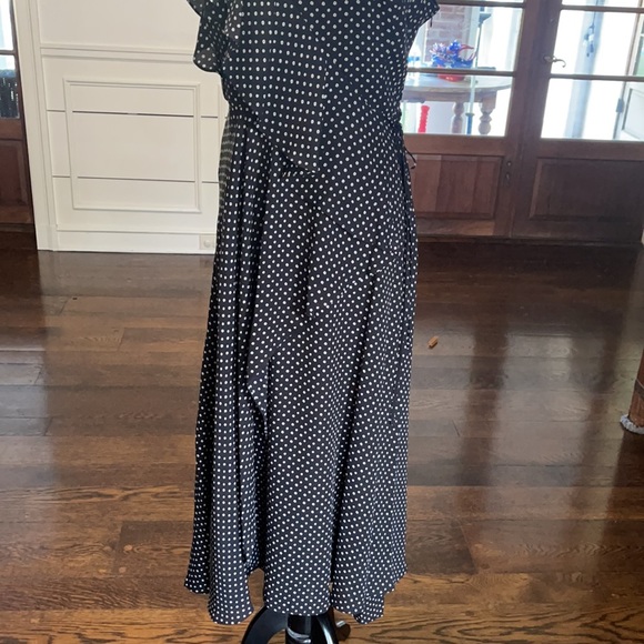 NWT BCBG Black Mini Floral Ruffle Dress Sz Small - Picture 4 of 11